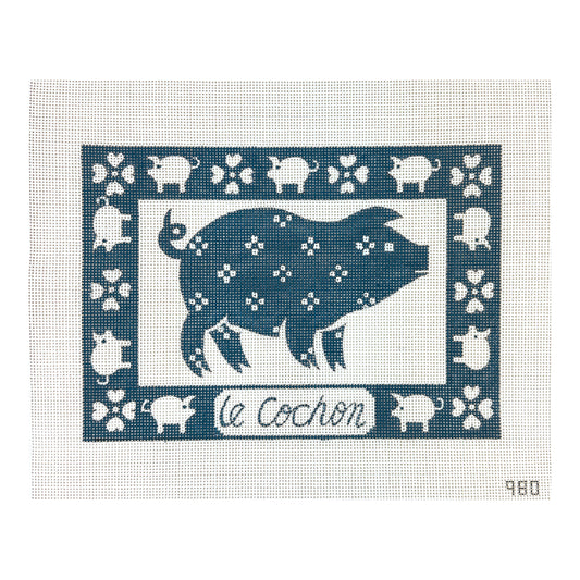 Alice Peterson Co. Le Cochon (The Pig) Needlepoint Canvas