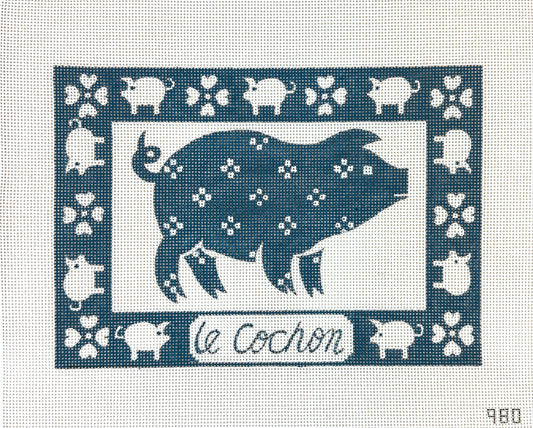 Alice Peterson Co. Le Cochon (The Pig) Needlepoint Canvas