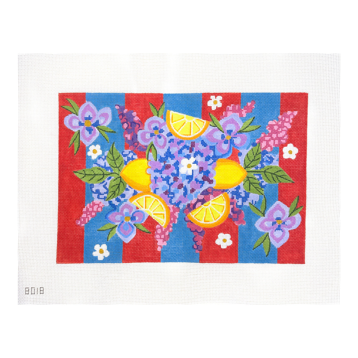 Alice Peterson Co. Lemon and Hydrangea Tray Needlepoint Canvas