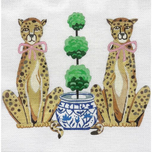 Alice Peterson Co. Leopard Twins Needlepoint Canvas