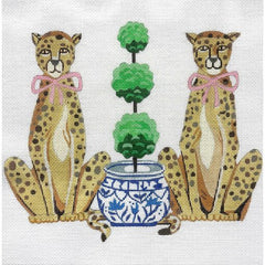 Alice Peterson Co. Leopard Twins Needlepoint Canvas