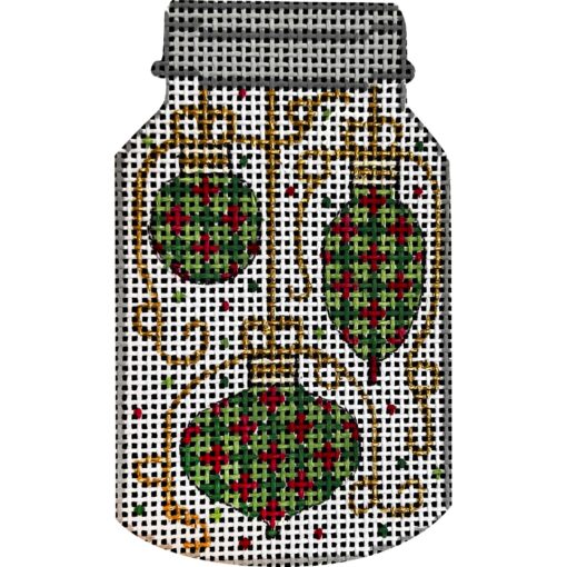 Alice Peterson Co. Mason Jar Ornaments Needlepoint Canvas