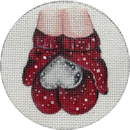 Alice Peterson Co. Mittens Holding Heart Needlepoint Canvas