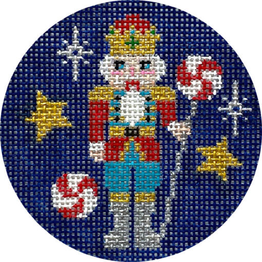 Alice Peterson Co. Nutcracker With Peppermint Needlepoint Canvas