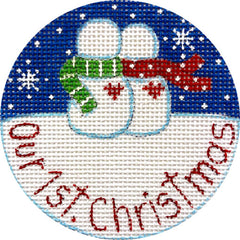 Alice Peterson Co. Our First Christmas Snowman Needlepoint Canvas