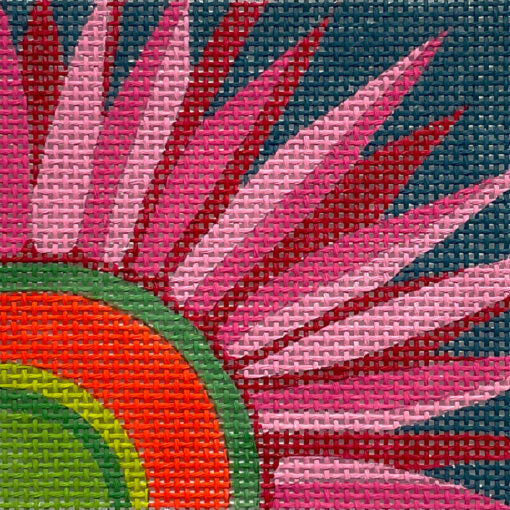 Alice Peterson Co. Pink Gerber Daisy Needlepoint Canvas