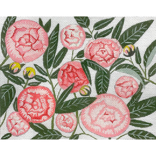 Alice Peterson Co. Pink Peonies Needlepoint Canvas