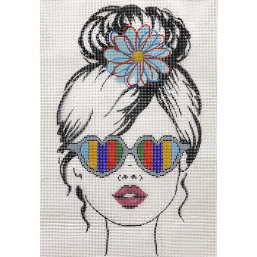 Alice Peterson Co. Rainbow Girl Needlepoint Canvas
