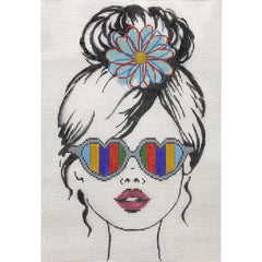 Alice Peterson Co. Rainbow Girl Needlepoint Canvas