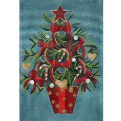 Alice Peterson Co. Red Bow Christmas Tree Needlepoint Canvas