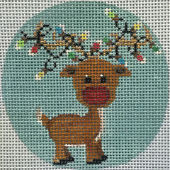Alice Peterson Co. Reindeer & Lights Needlepoint Canvas