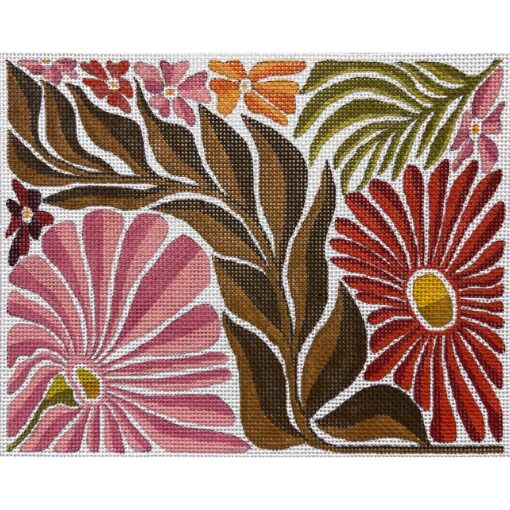Alice Peterson Co. Retro Floral Needlepoint Canvas