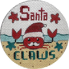 Alice Peterson Co. Santa Claws Crab Needlepoint Canvas