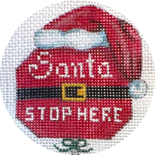 Alice Peterson Co. Santa Stop Here Needlepoint Canvas