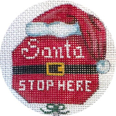 Alice Peterson Co. Santa Stop Here Needlepoint Canvas