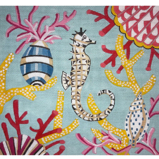 Alice Peterson Co. Seahorse & Corals Needlepoint Canvas