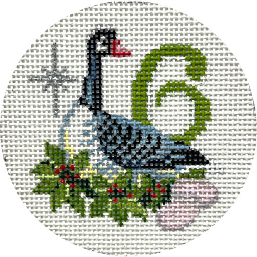 Alice Peterson Co. Six Geese Laying Needlepoint Canvas