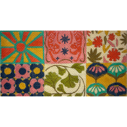 Alice Peterson Co. Six Square Collage Clutch Needlepoint Canvas