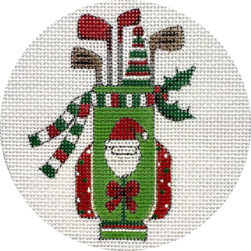 Alice Peterson Co. Santa's Golf Clubs Needlepoint Canvas