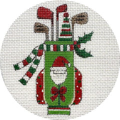 Alice Peterson Co. Santa's Golf Clubs Needlepoint Canvas