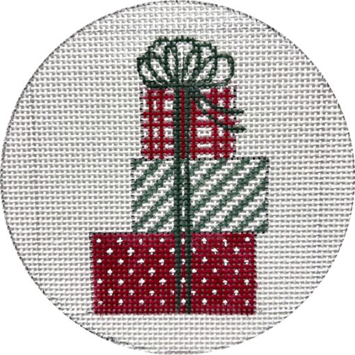 Alice Peterson Co. Stacked Gifts Red Needlepoint Canvas