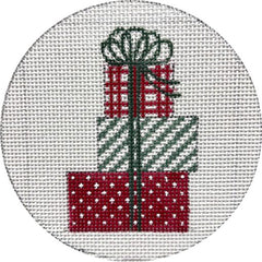 Alice Peterson Co. Stacked Gifts Red Needlepoint Canvas