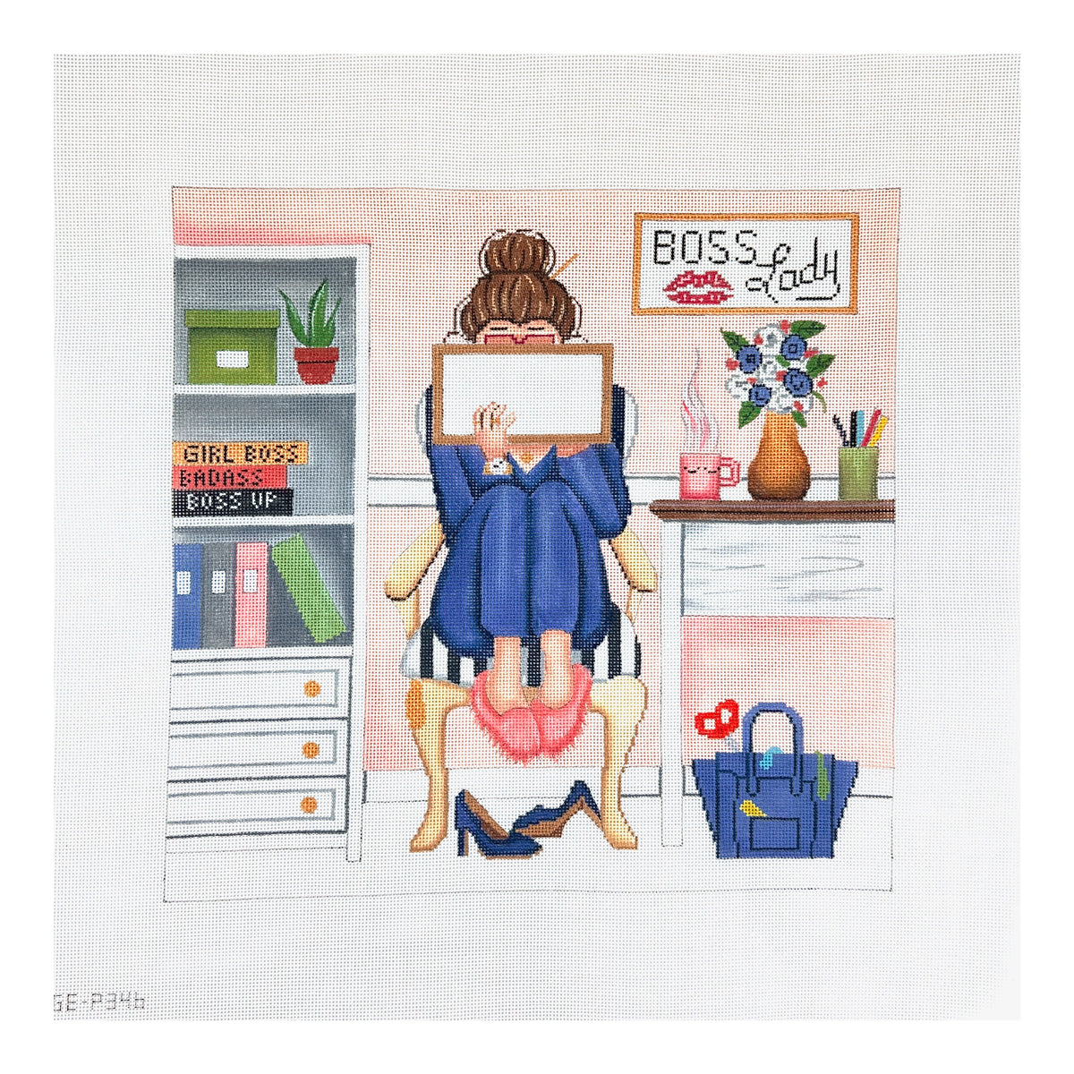 Alice Peterson Co. Stitching Girl Boss Lady Needlepoint Canvas