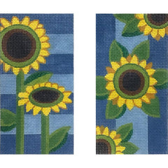 Alice Peterson Co. Sunflowers On Blue Eyeglass Needlepoint Canvas