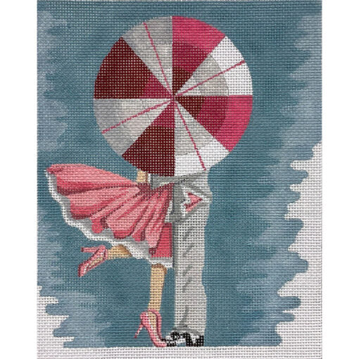 Alice Peterson Co. Umbrella Kisses Needlepoint Canvas