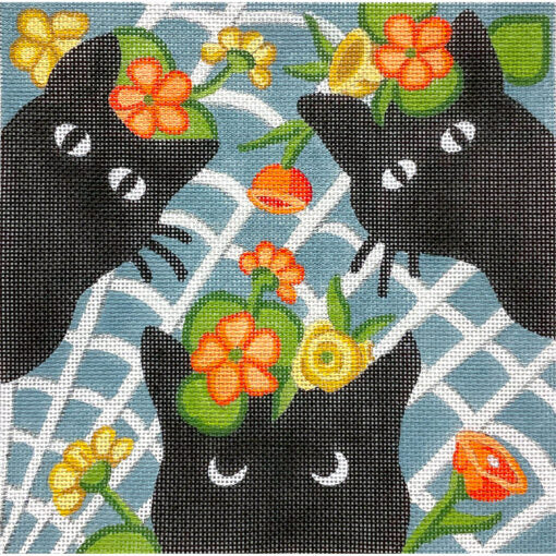 Alice Peterson Co. Webby Cats Needlepoint Canvas