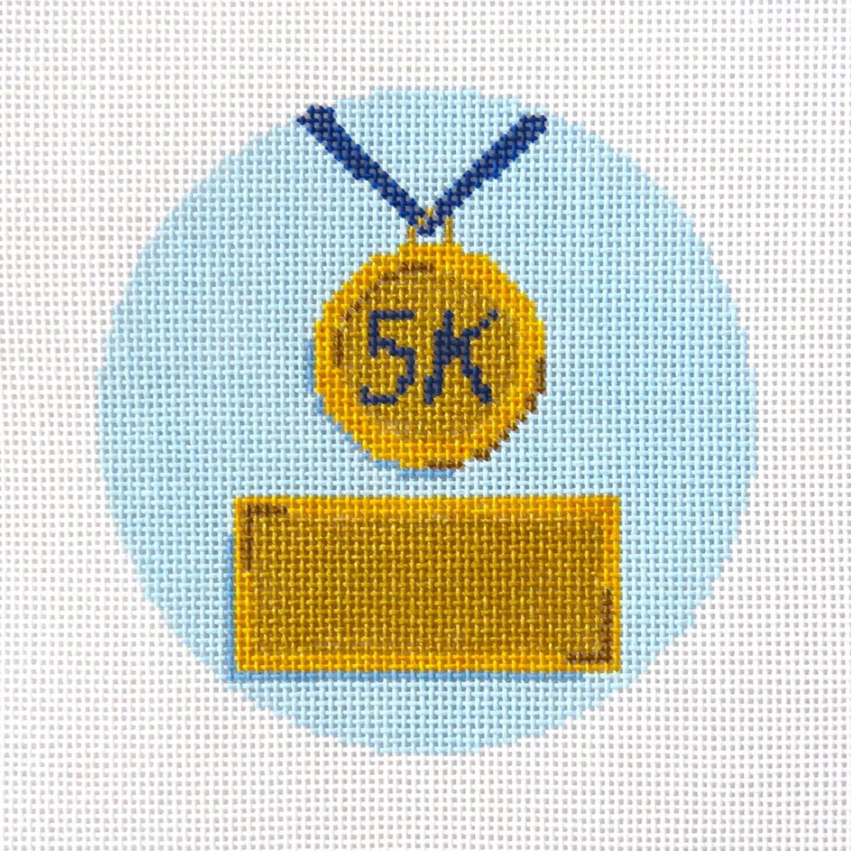 Alice & Blue 5k Medal Needlepoint Canvas