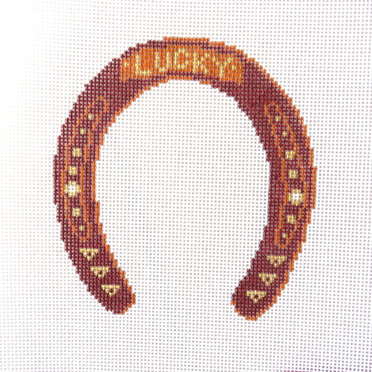 Alice & Blue Lucky Horseshoe Needlepoint Canvas