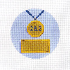 Alice & Blue Marathon Medal Needlepoint Canvas