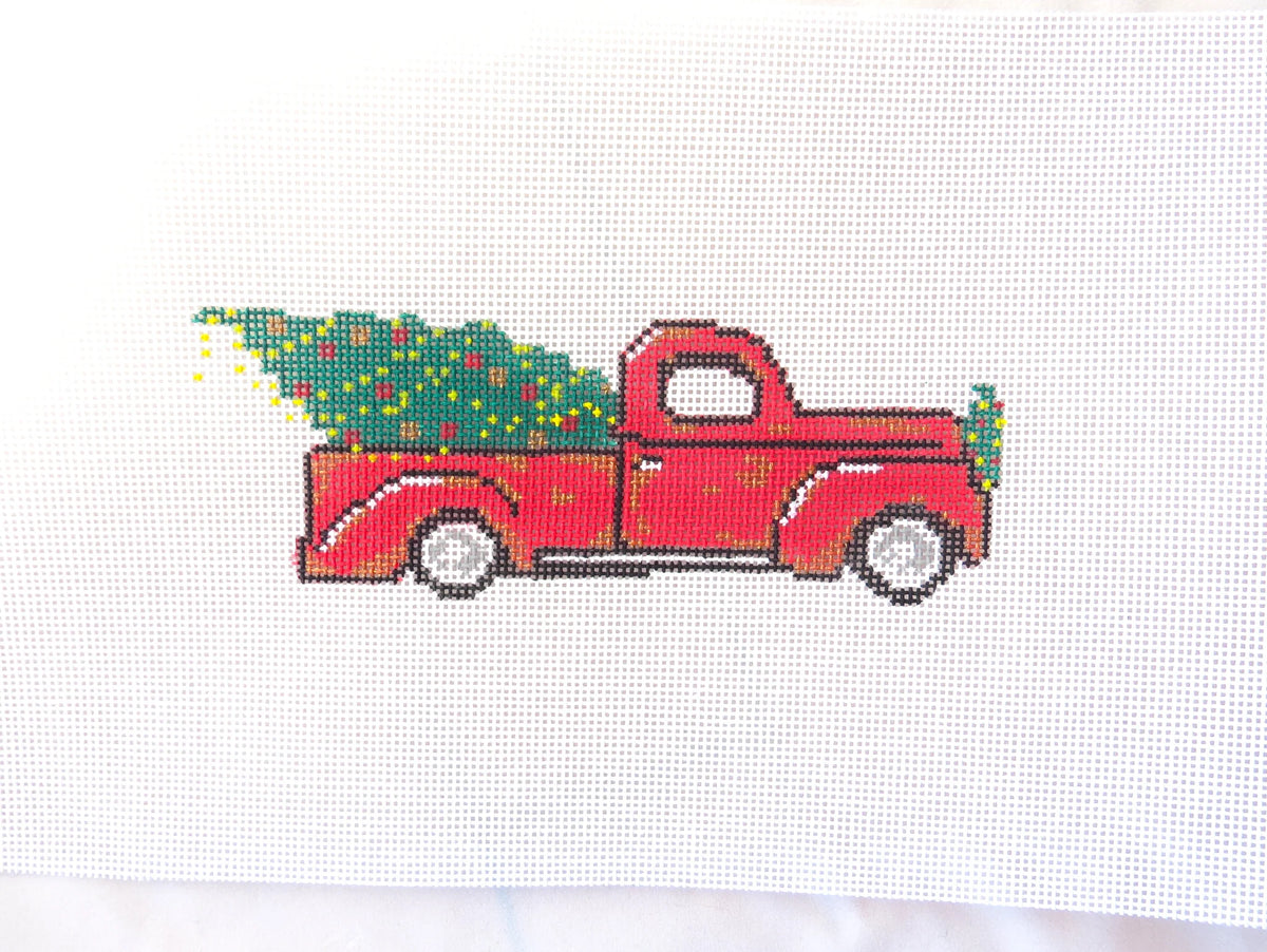 Alice & Blue Oh, Christmas Truck Needlepoint Canvas