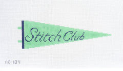 Alice & Blue Stitch Club Pennant Needlepoint Canvas