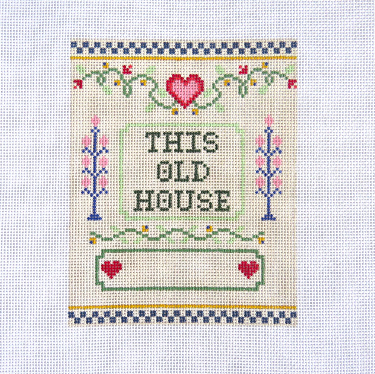 Alice & Blue This Old House Needlepoint Canvas - 13M