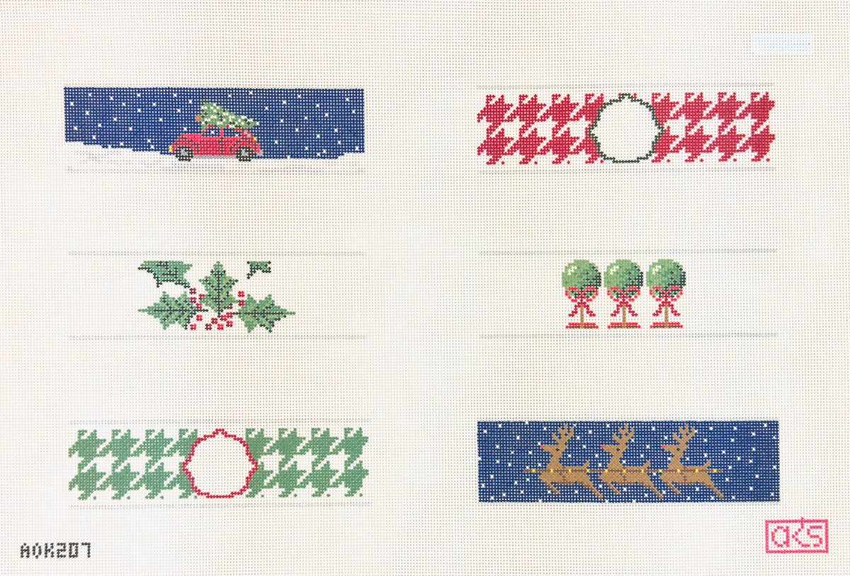 Ann Kaye Studio Christmas Napkin Rings Needlepoint Canvas