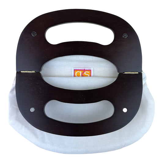 Ann Kaye Studio Classic Wooden Bermuda Bag Handles Base