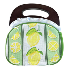 Ann Kaye Studio Needlepoint Bermuda Bag Cover - Lemon Twist