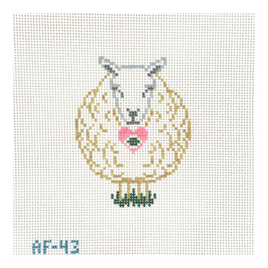 Stitch Style Anne Fisher Designs Eye Love You Sheep Needlepoint Canvas