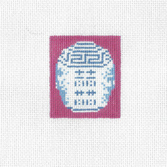 Anne Fisher Designs Mini Double Happiness Jar Needlepoint Canvas