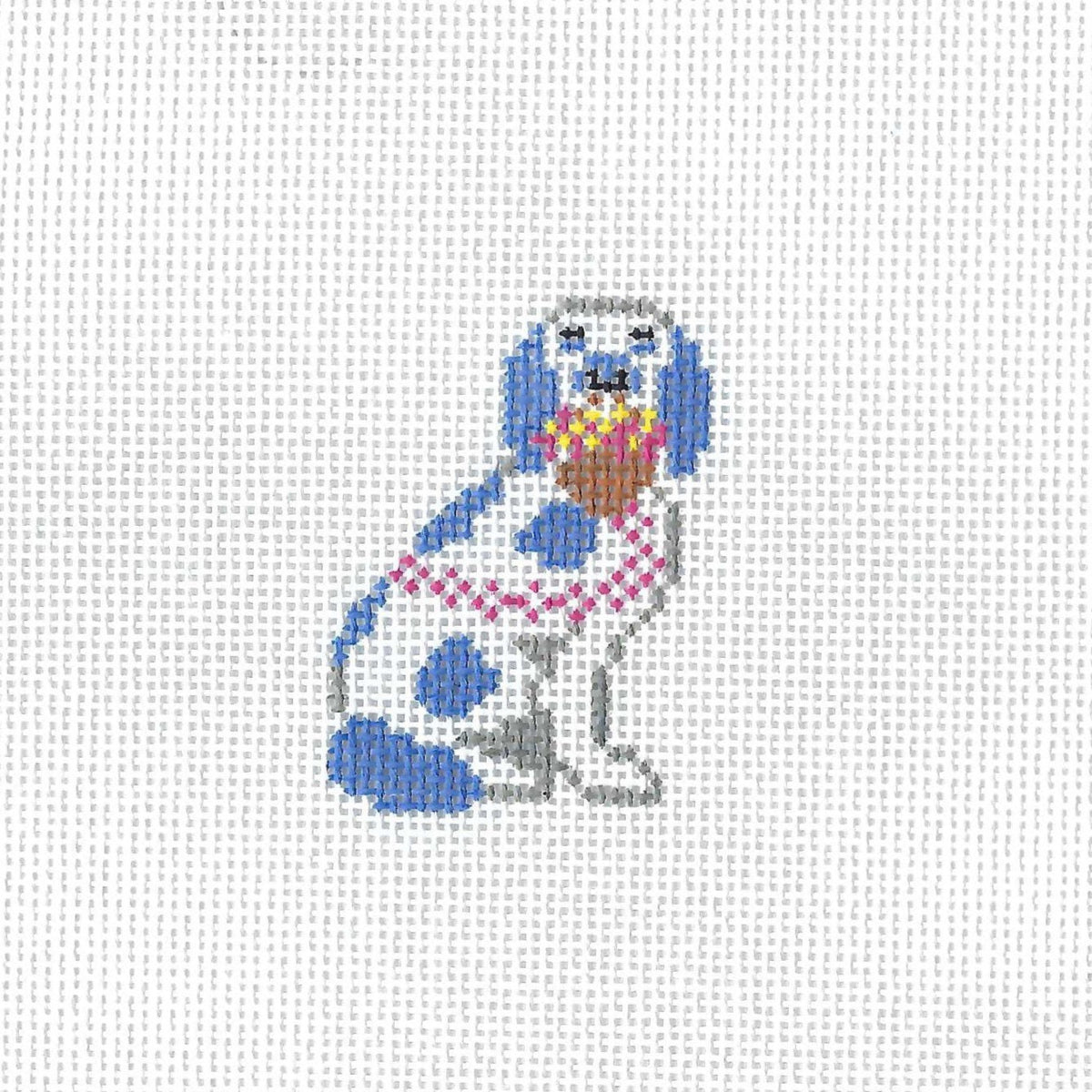 Anne Fisher Designs Mini Staffordshire Dog Right Facing Needlepoint Canvas