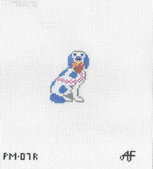 Anne Fisher Designs Mini Staffordshire Dog Right Facing Needlepoint Canvas