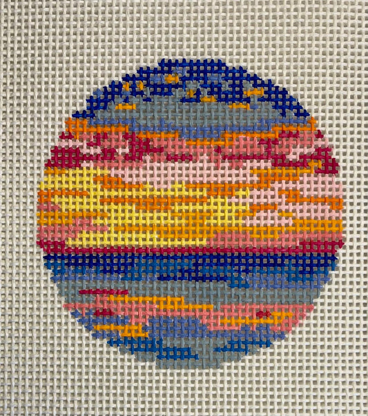 Anne Fisher Designs Sunset Round Needlepoint Canvas