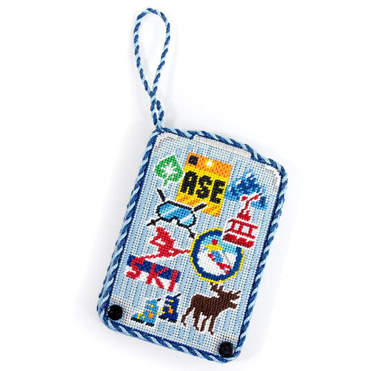 Needlepoint To Go Aspen Globe Trotter Needlepoint Canvas