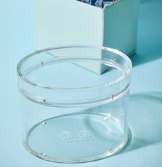 Atlantic Blue Canvas Acrylic Oval Box
