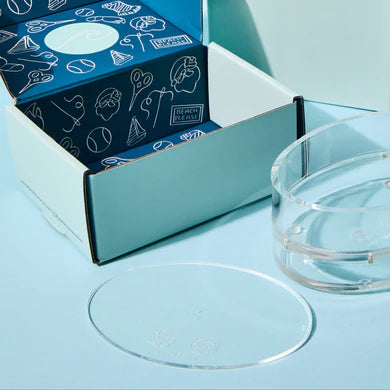 Atlantic Blue Canvas Acrylic Stencil  - 4 x 5.5 Oval