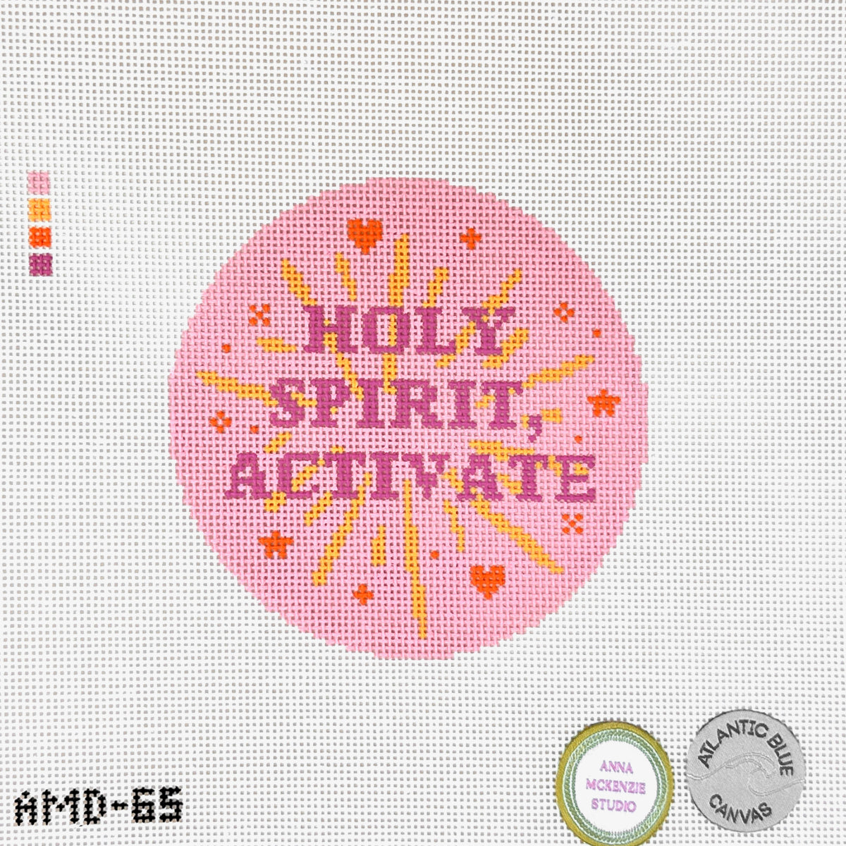 Atlantic Blue Canvas Anna McKenzie Studio Holy Spirit Activate  Needlepoint Canvas