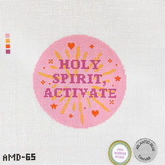 Atlantic Blue Canvas Anna McKenzie Studio Holy Spirit Activate  Needlepoint Canvas