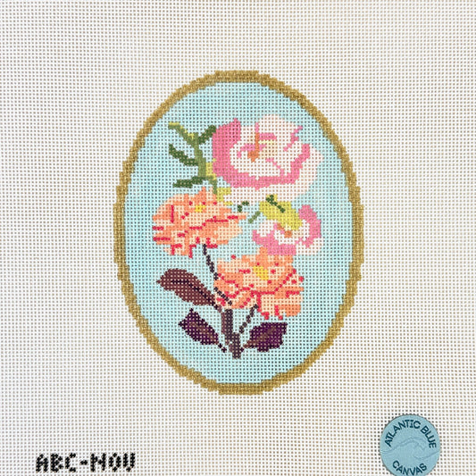 Atlantic Blue Canvas Birth Flowers November Needlepoint Canvas